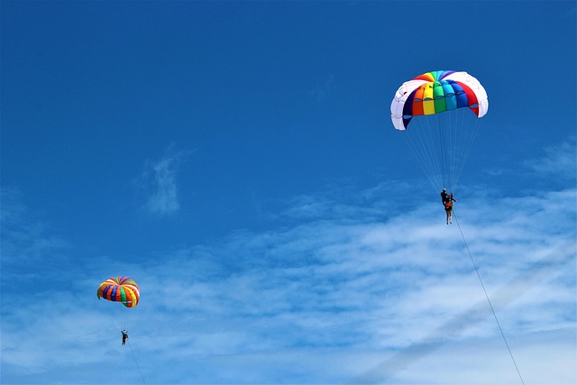 Hình ảnh minh họa ý nghĩa của từ parachuting
