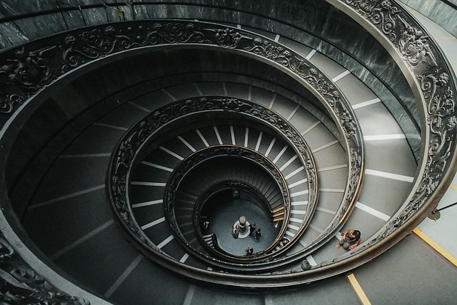 spiral downwards