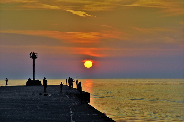 toward the sea
