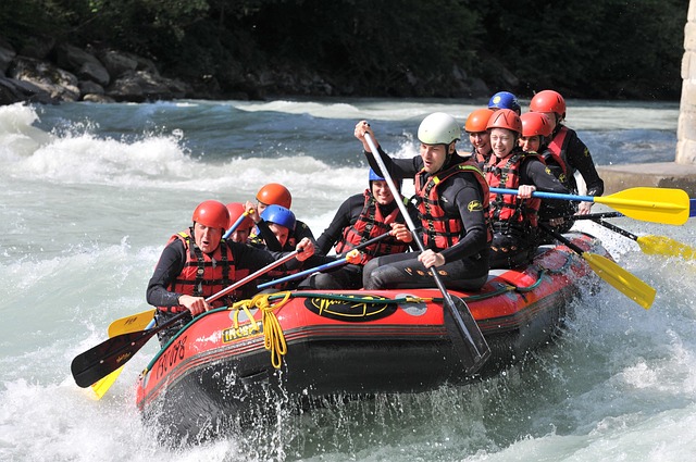 white-water rafting